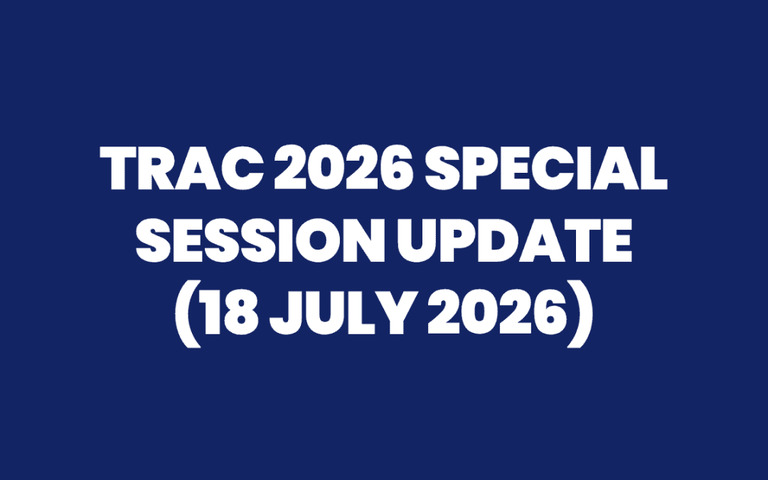 TRAC 2026 Special Session Update